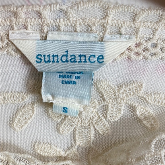SUNDANCE: Lace Quarter Sleeve Top - Picture 8 of 9